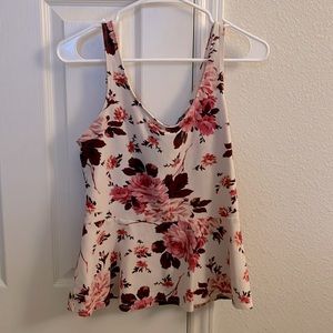🚨SOLD🚨 Express Floral Peplum Top
